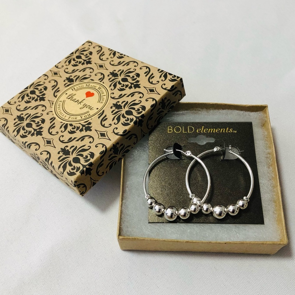 New BOLD Elements hoop earrings